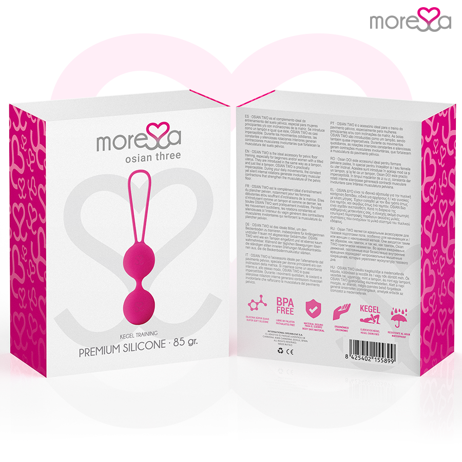 Palline Cinesi Allenamento Pelvico Moressa Osian Three — Rosa