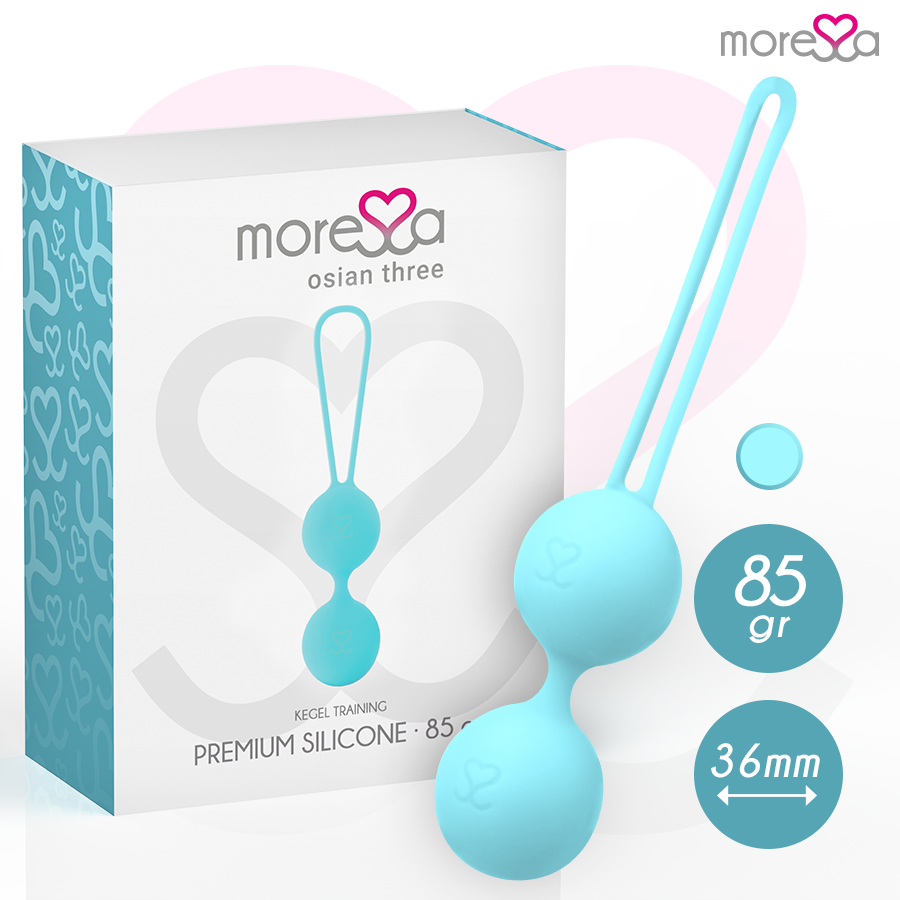 Palline Cinesi Vaginali Moressa Osian Three — Silicone, Turchese