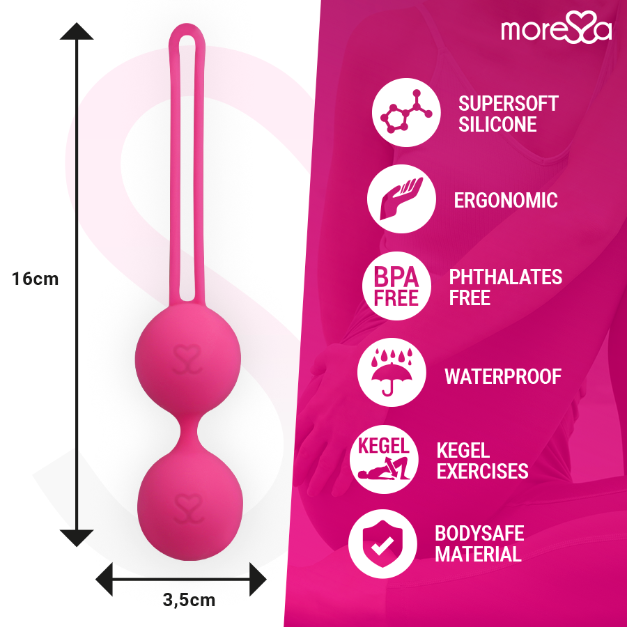 Palline Cinesi Kegel Moressa Osian Due — Silicone, Rosa