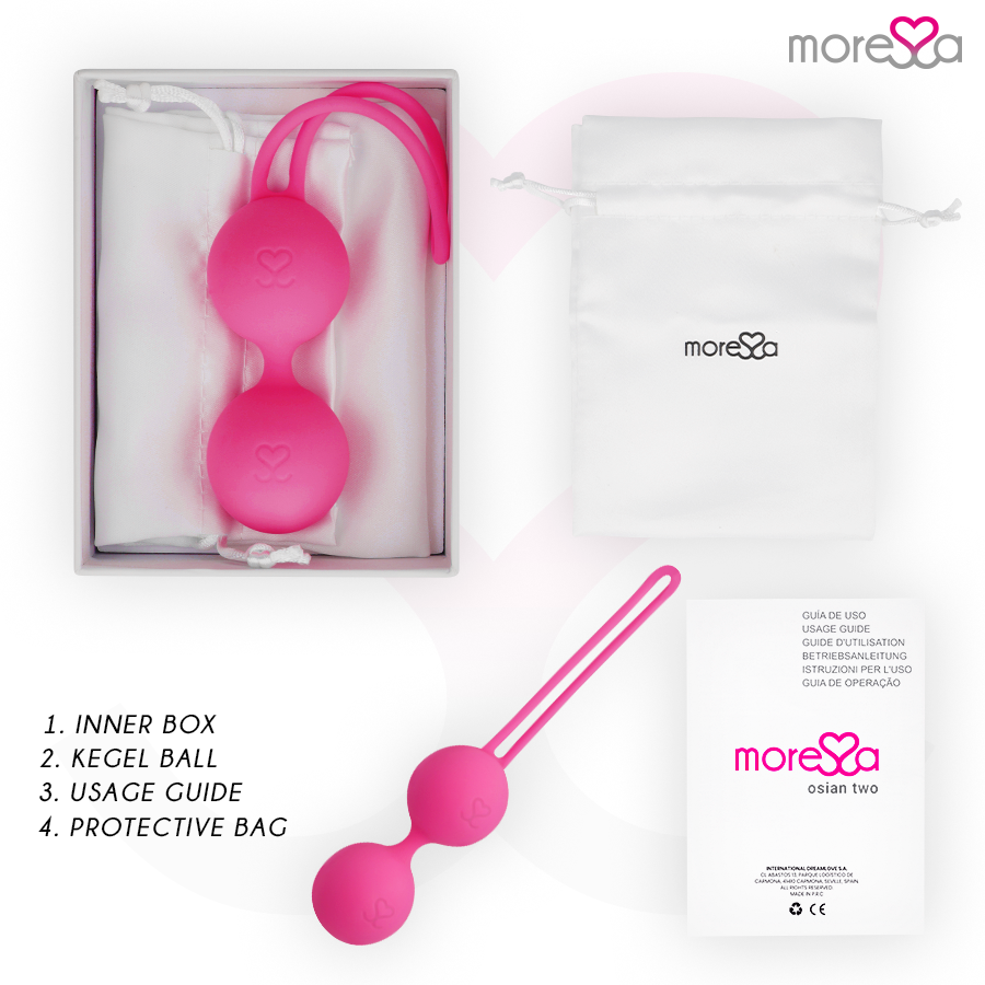 Palline Cinesi Kegel Moressa Osian Due — Silicone, Rosa