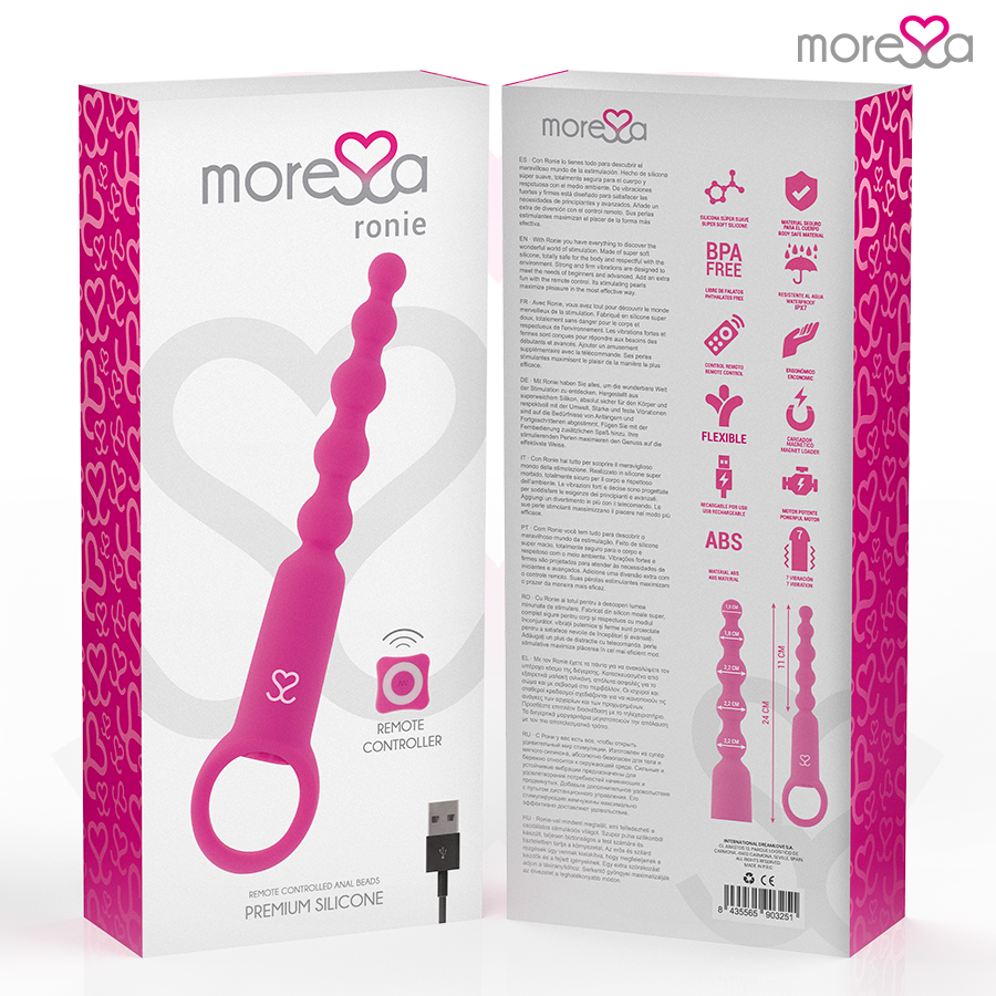 Plug Anale Vibrante con Telecomando Moressa Ronie — Rosa