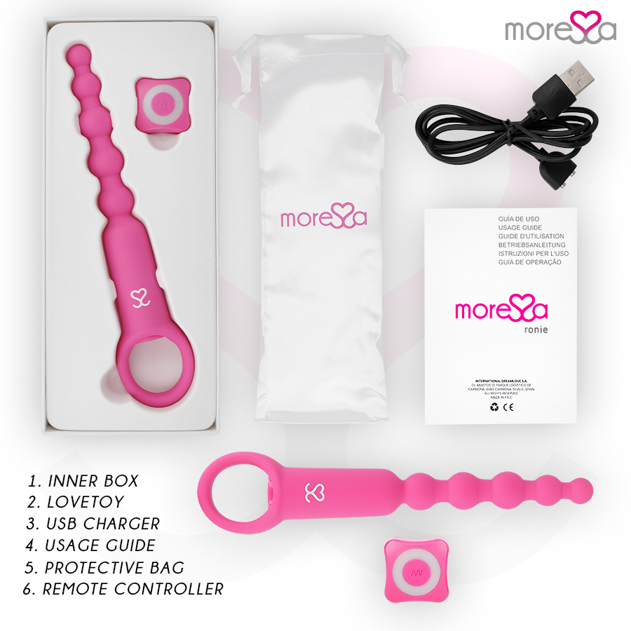Plug Anale Vibrante con Telecomando Moressa Ronie — Rosa