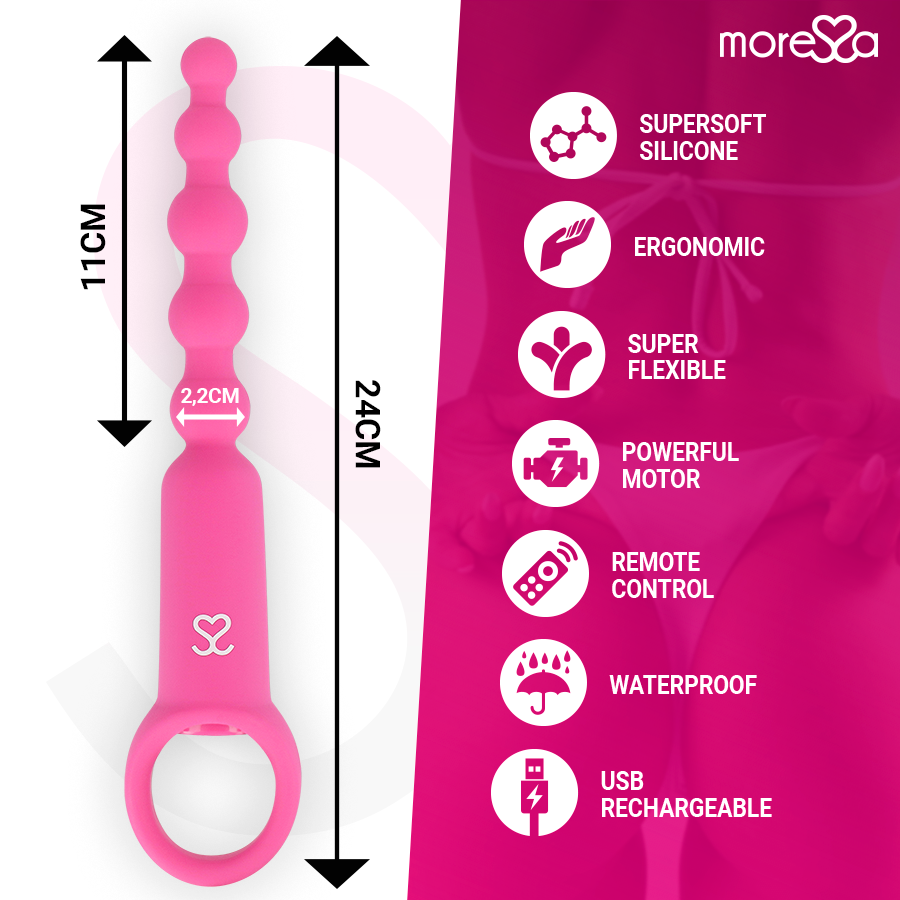 Plug Anale Vibrante con Telecomando Moressa Ronie — Rosa