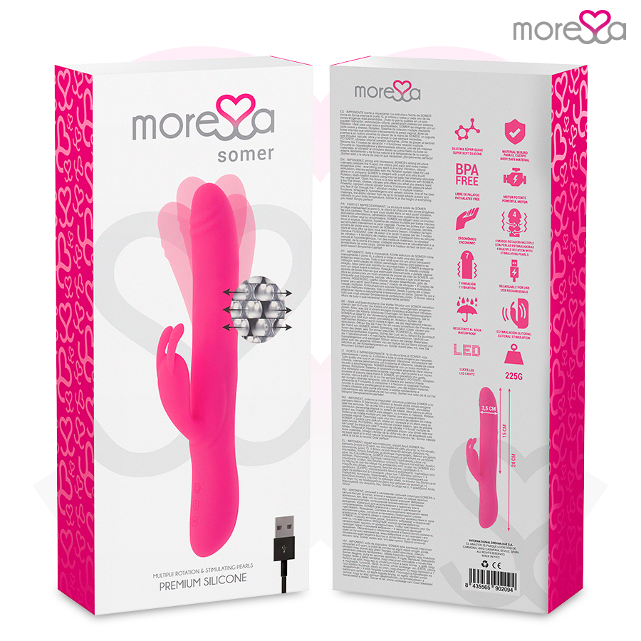 Vibratore Rabbit Punto G e Clitoride Moressa Somer — Rotante