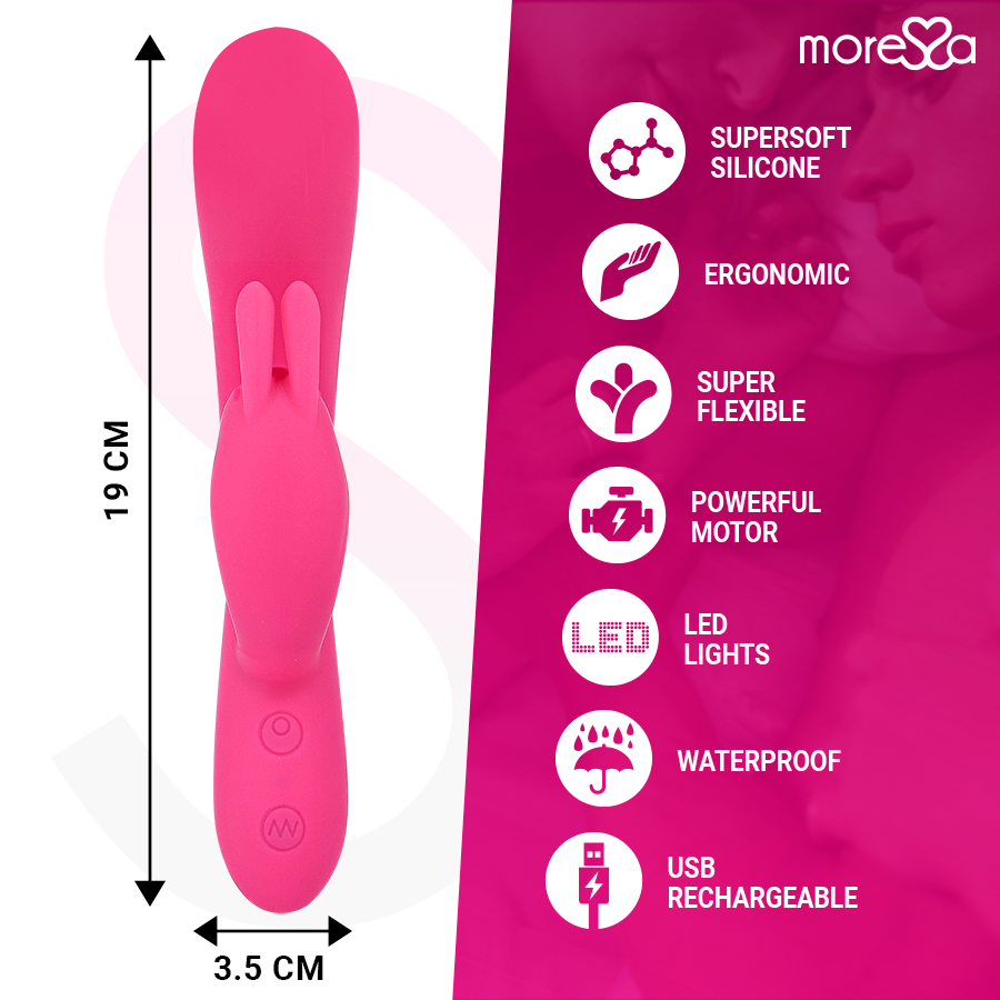 Vibratore Rabbit Ricaricabile Moressa Telmo — Silicone Medico