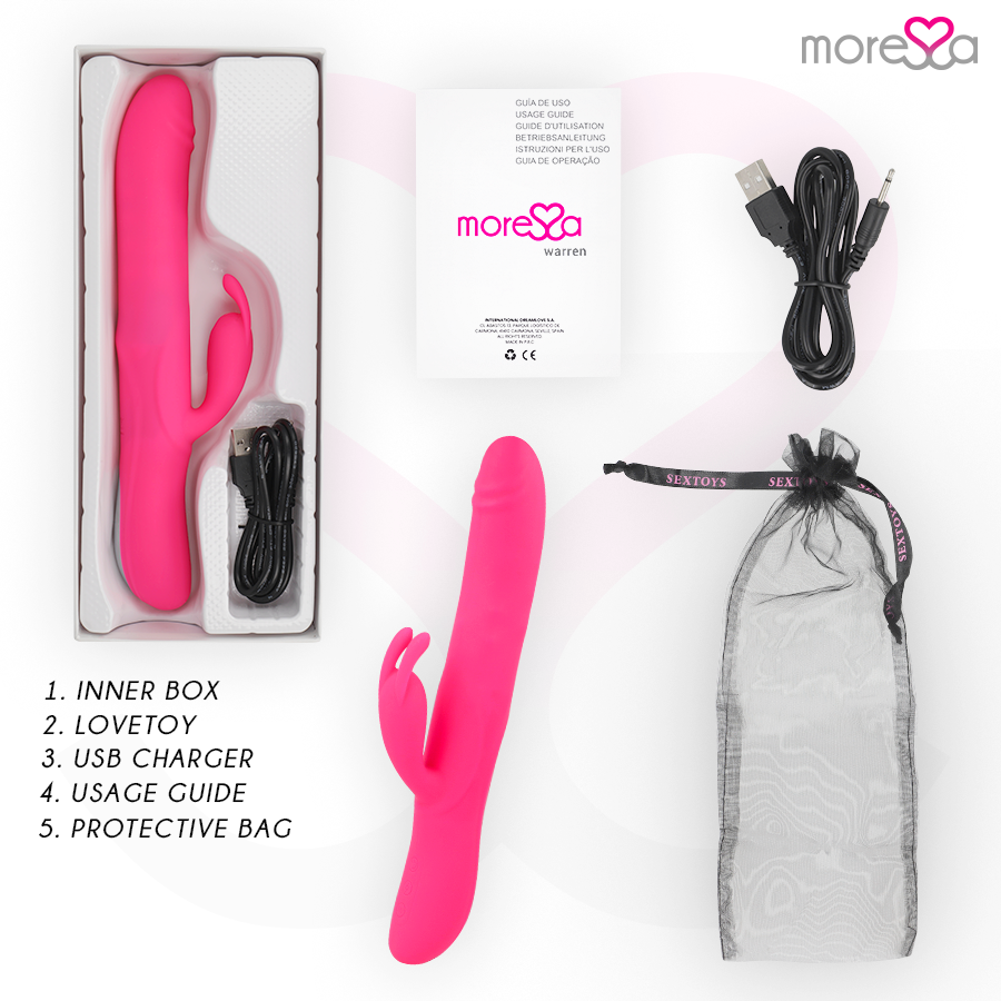 Vibratore Rabbit Punto G Moressa Warren Premium — Ricaricabile