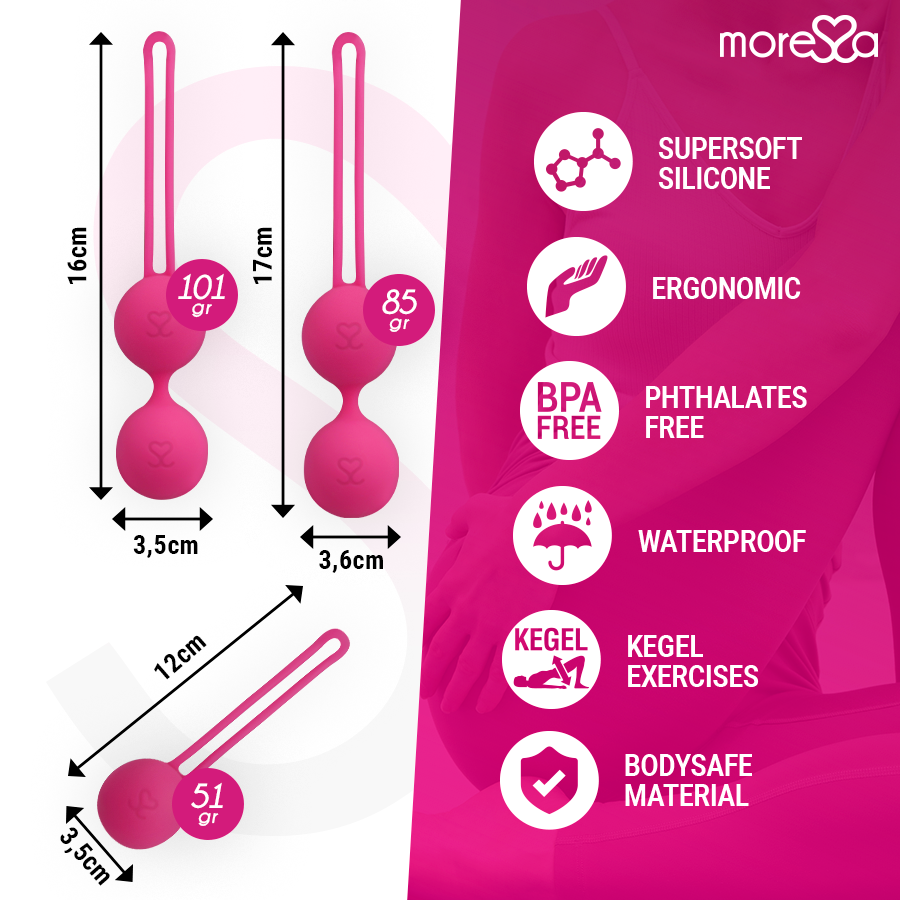 Set Palline Cinesi Moressa Osian Premium — Silicone, 3 Pezzi