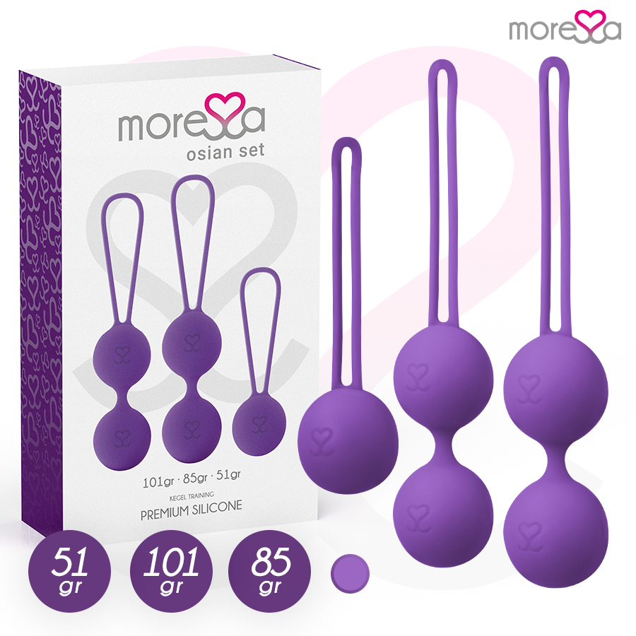 Palline Cinesi Kegel Moressa Osian Set — Silicone, Lilla
