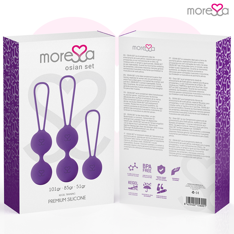 Palline Cinesi Kegel Moressa Osian Set — Silicone, Lilla