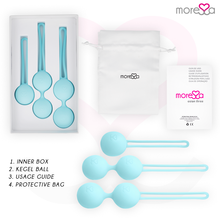 Palline Cinesi Kegel Moressa Osian Premium — Silicone, Set