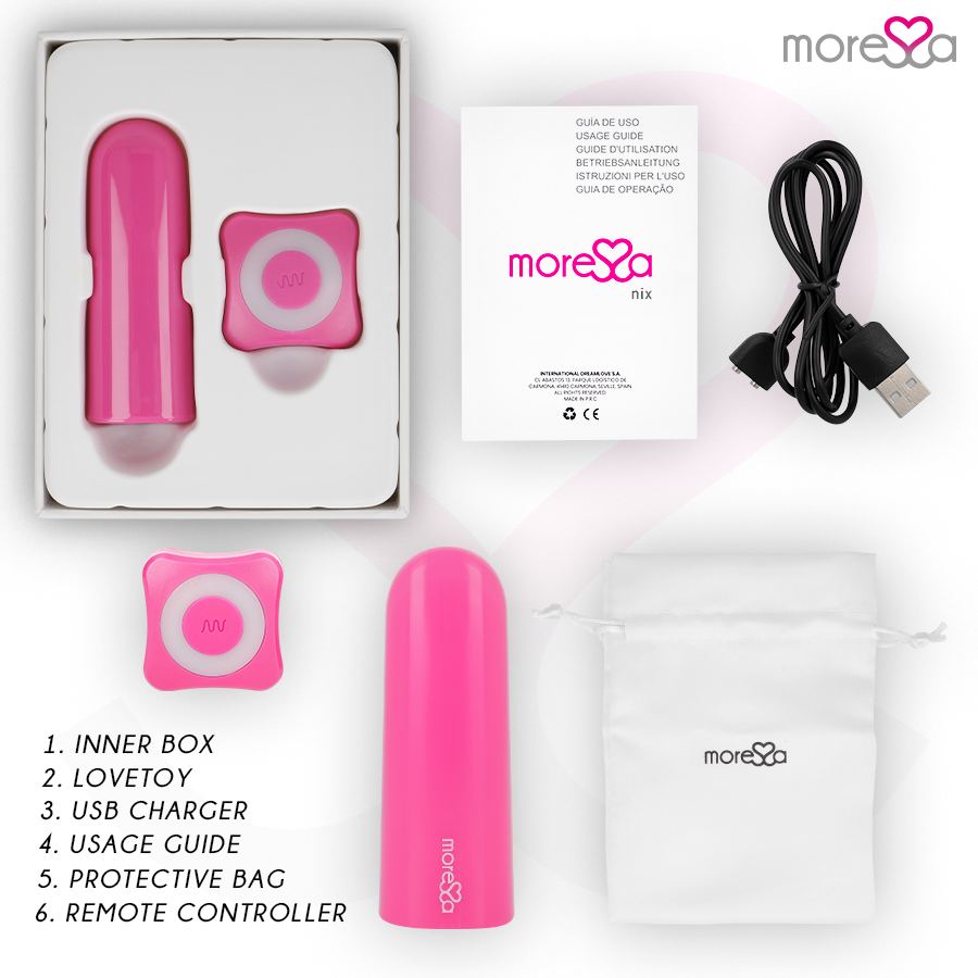 Vibratore Telecomandato Moressa Nix — Discreto, Rosa