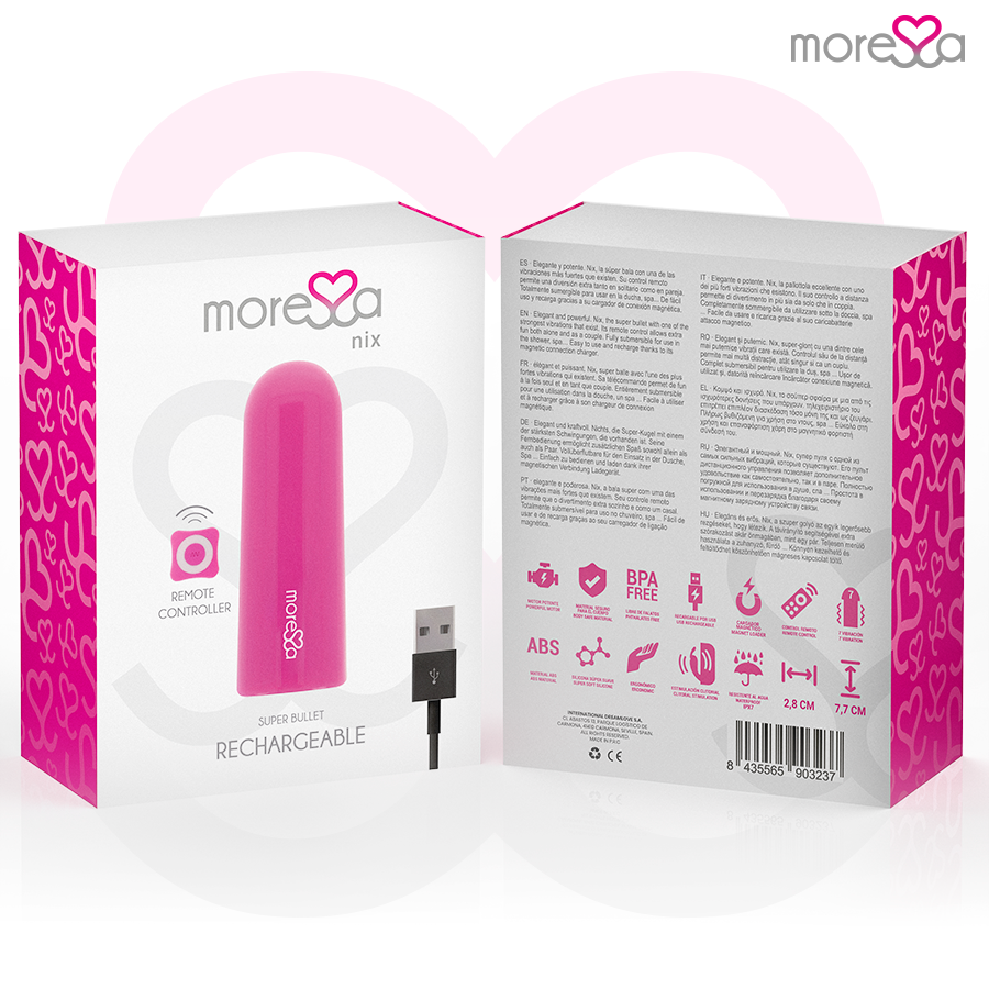 Vibratore Telecomandato Moressa Nix — Discreto, Rosa