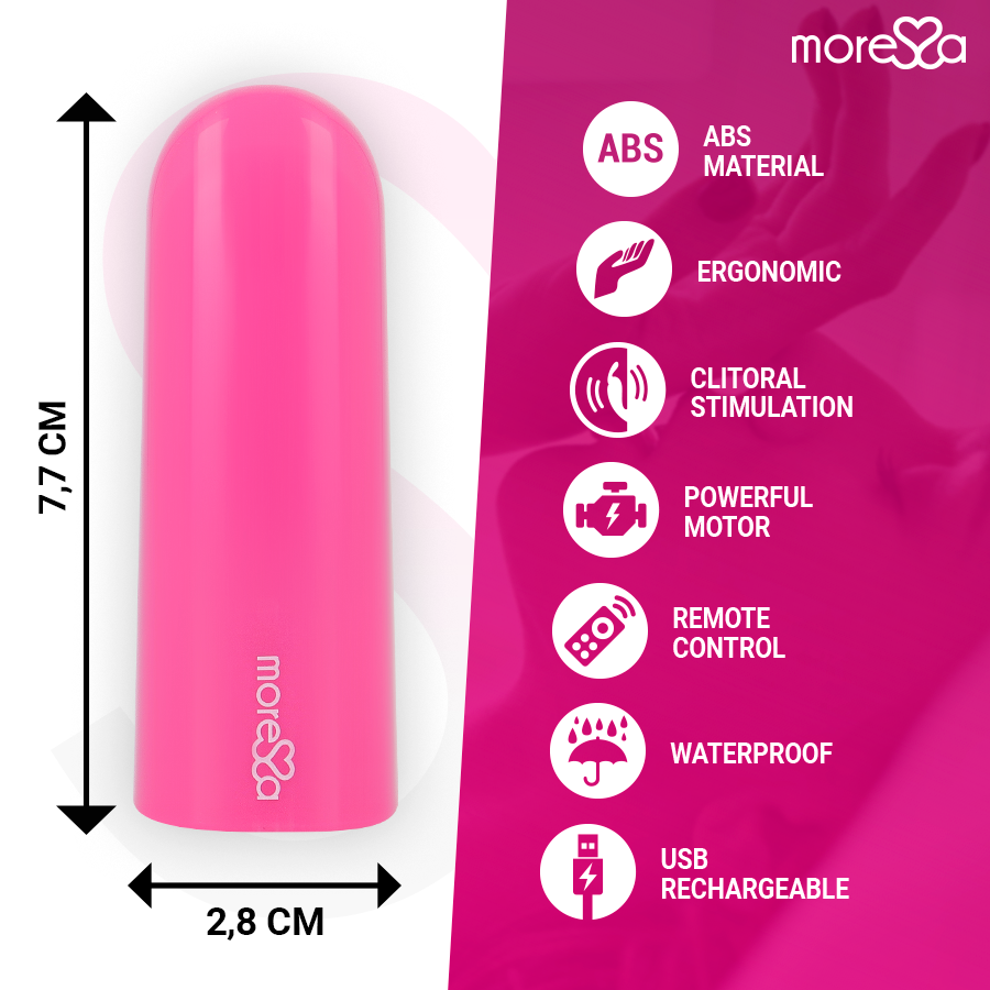 Vibratore Telecomandato Moressa Nix — Discreto, Rosa