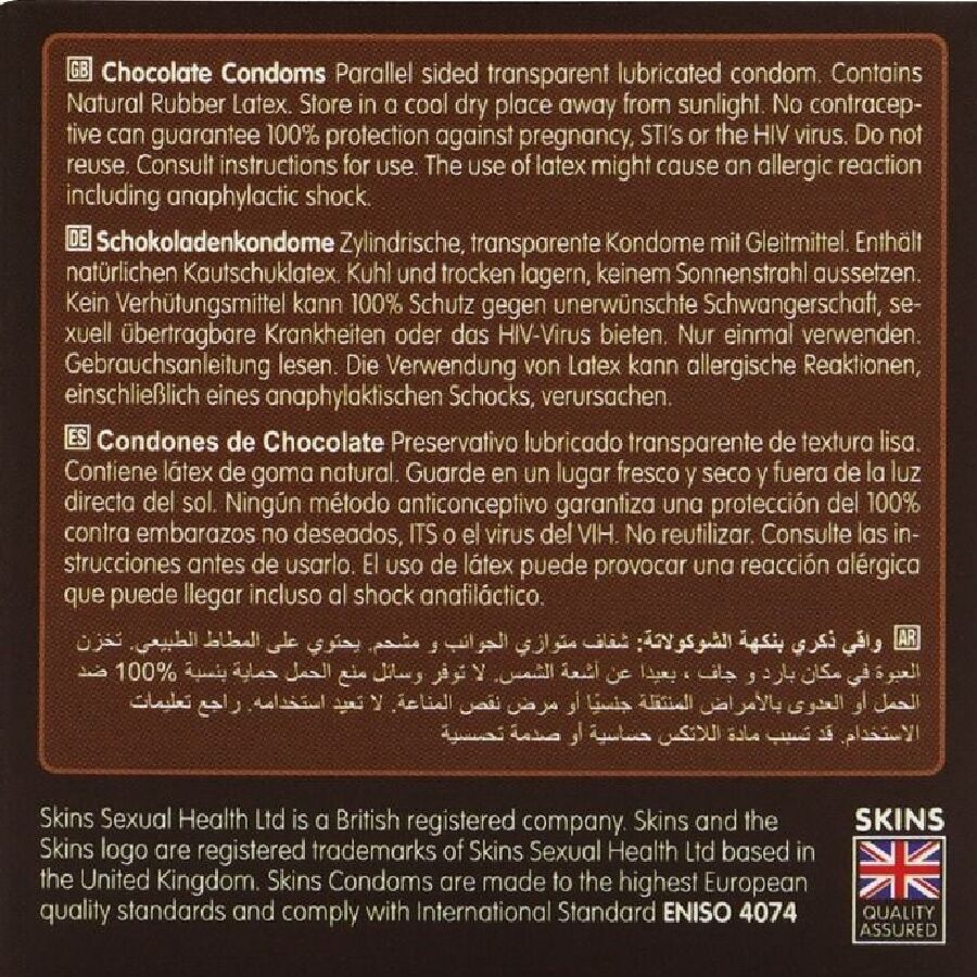 Preservativi al Cioccolato Skins Premium — 4 Unità