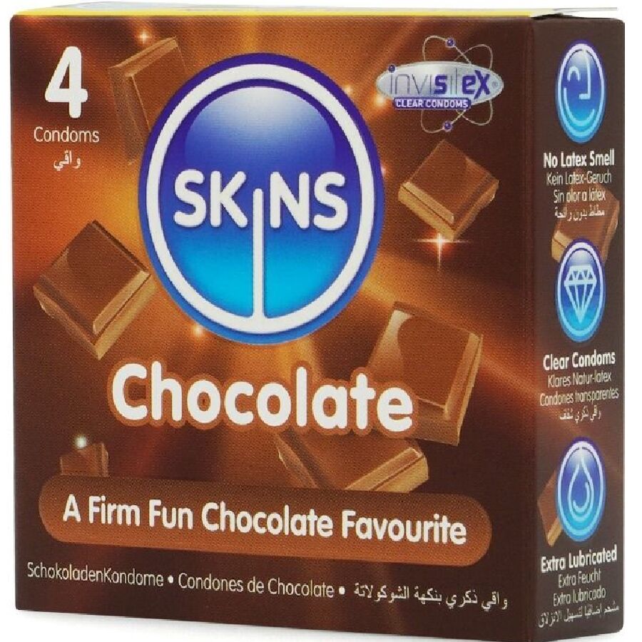 Preservativi al Cioccolato Skins Premium — 4 Unità