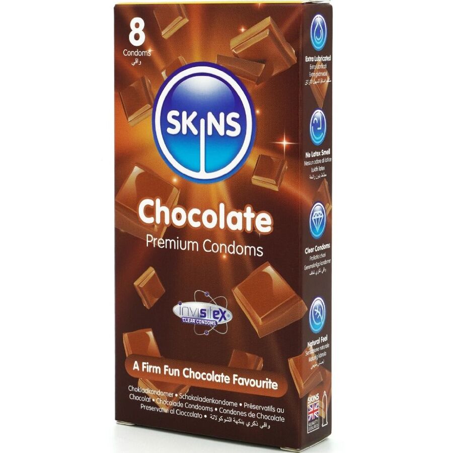 Preservativi al Cioccolato Skins Premium — Confezione 8 Pezzi
