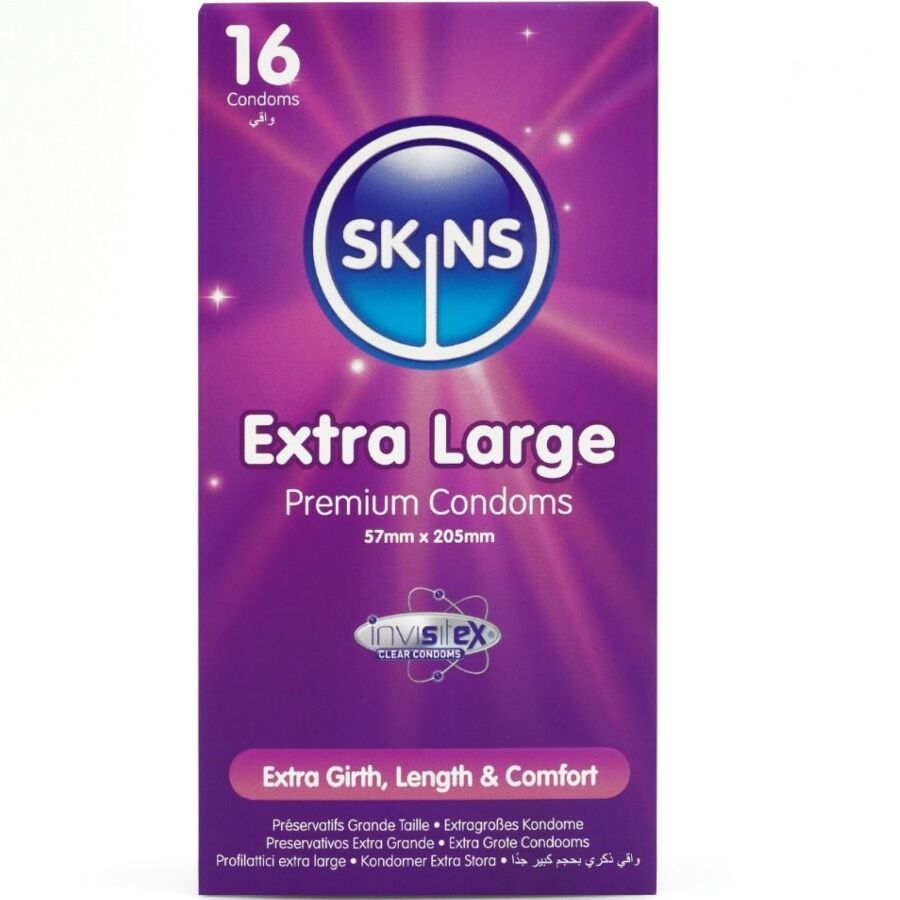 Preservativi Extra Large Skins — Confezione da 16