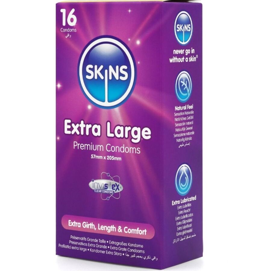 Preservativi Extra Large Skins — Confezione da 16
