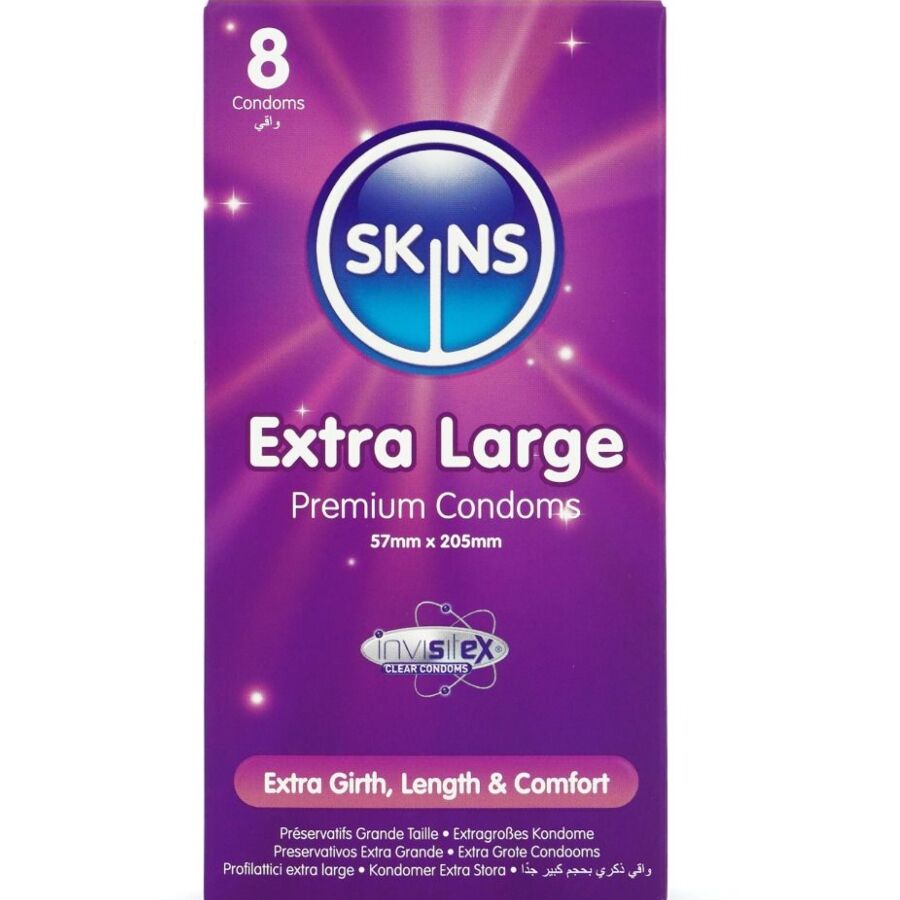 Preservativi Extra Large Skins — Confezione da 8
