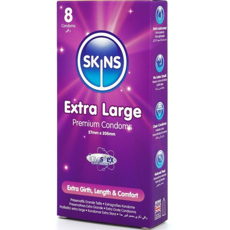 Preservativi Extra Large Skins — Confezione da 8