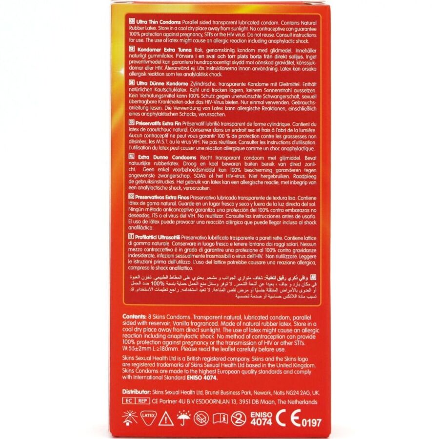 Preservativi Ultra Sottili Skins Ultra Thin — Confezione 8 pz