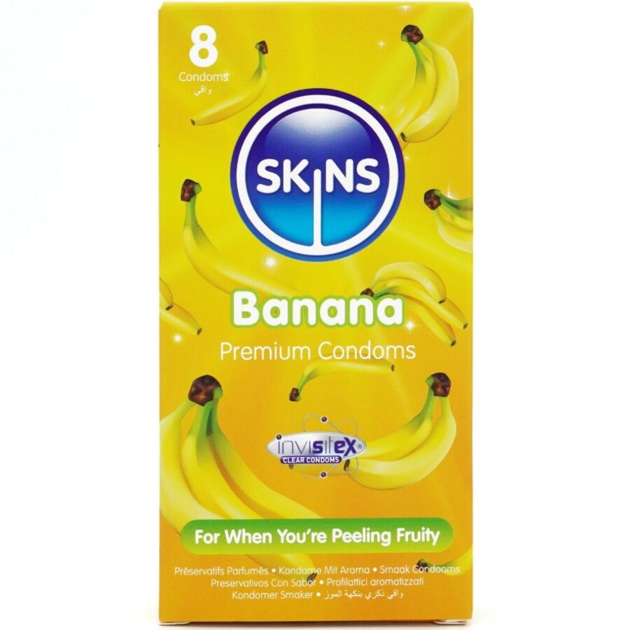 Preservativi Aromatizzati Banana Skins Premium — 8 Pezzi