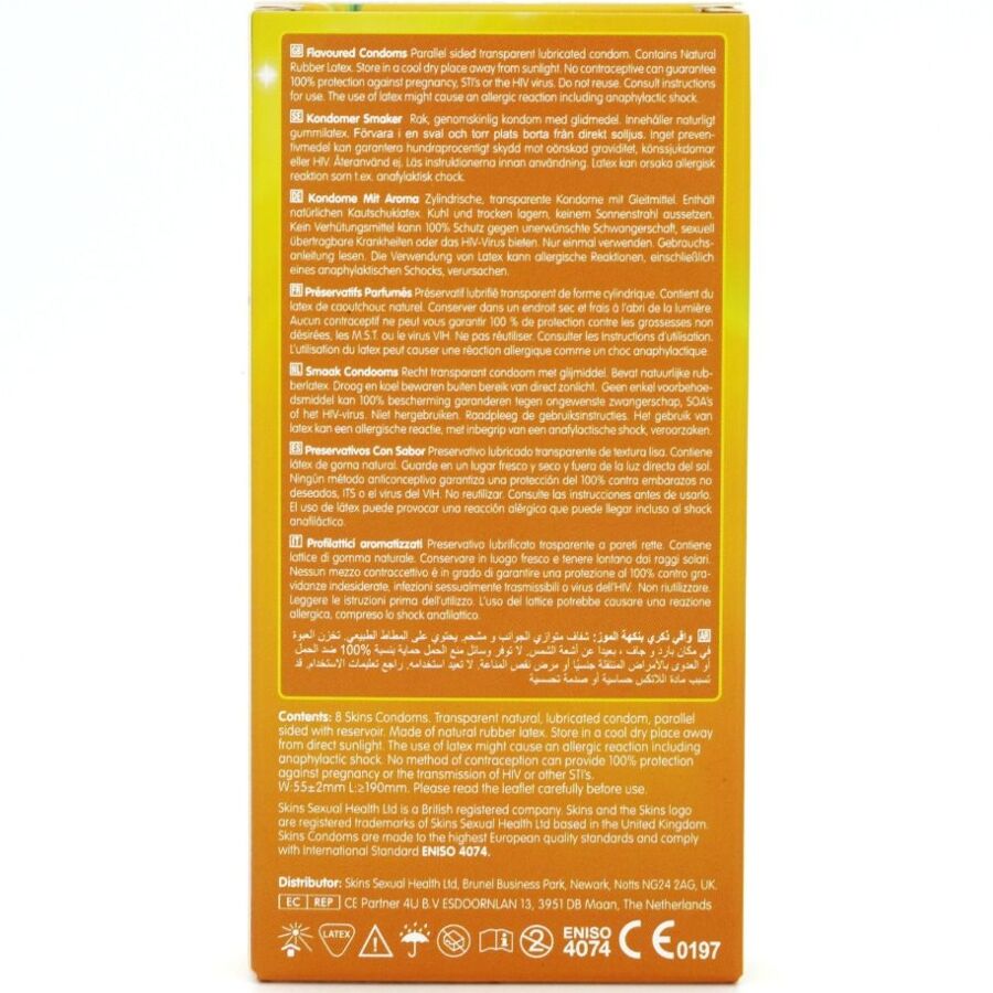 Preservativi Aromatizzati Banana Skins Premium — 8 Pezzi