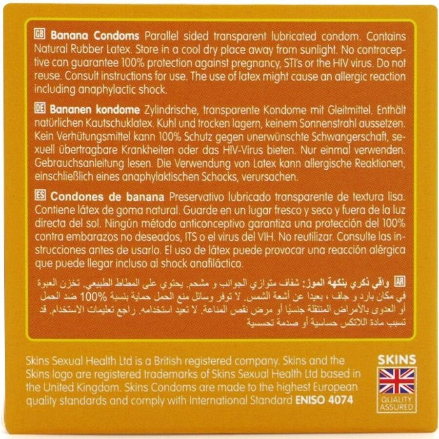 Preservativi al Gusto Banana Skins Premium — 4 Pezzi