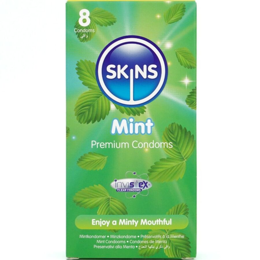 Preservativi alla Menta Skins Mint — 8 Pezzi