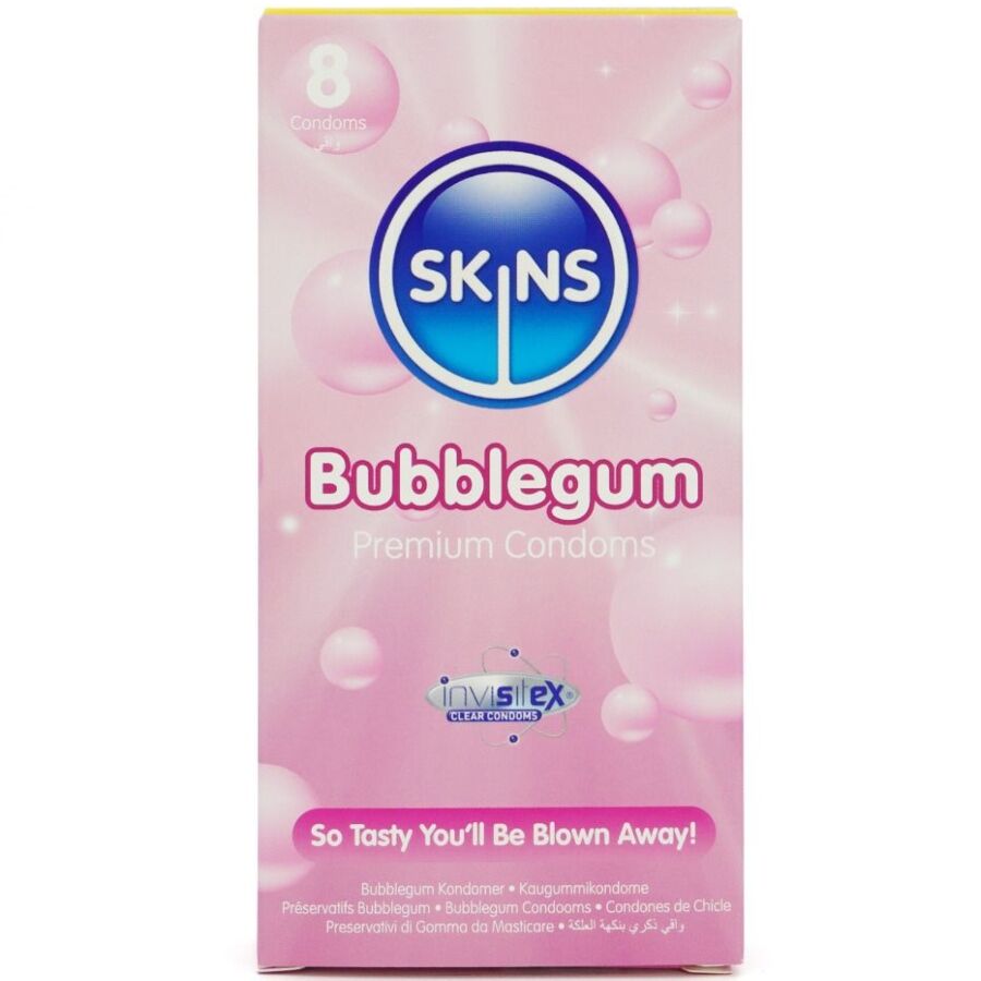 Preservativi Aromatizzati Bubblegum Skins — Confezione 8 pz