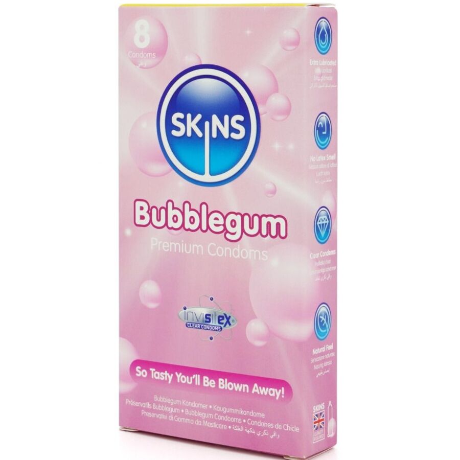 Preservativi Aromatizzati Bubblegum Skins — Confezione 8 pz