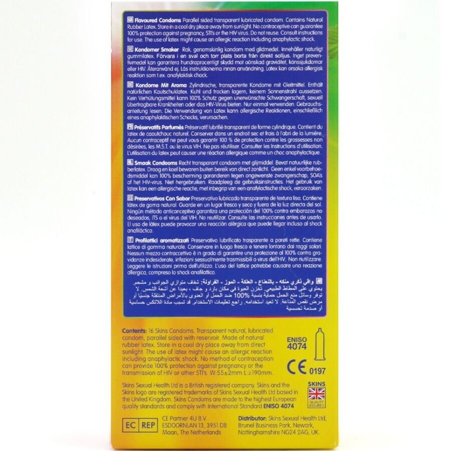 Preservativi Aromatizzati Skins Multigusto — 16 Pezzi
