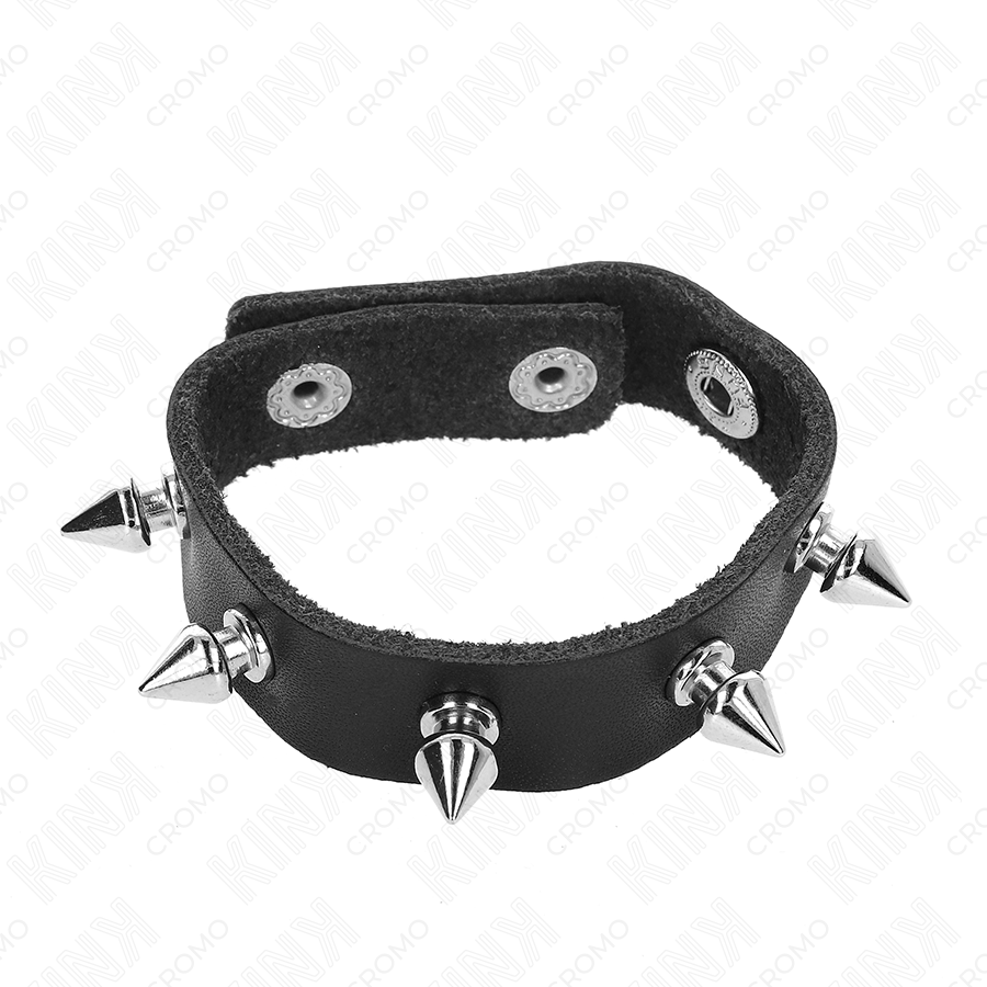 Anello Fallico in Pelle con Punte KINK Ring Power — BDSM
