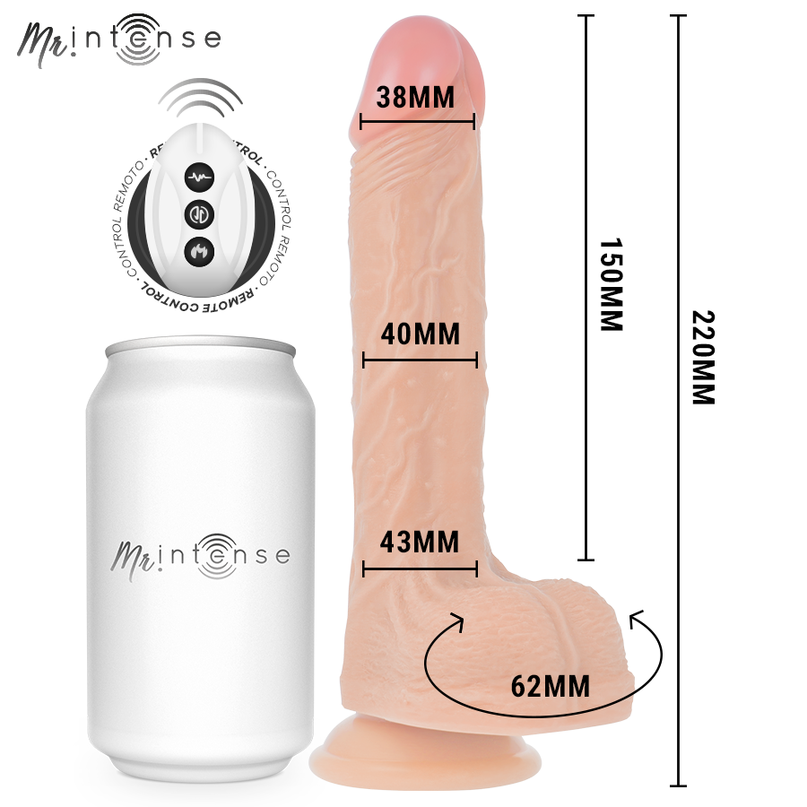 Dildo Realistico Vibrante Mr. Intense Brosnan — 22 cm