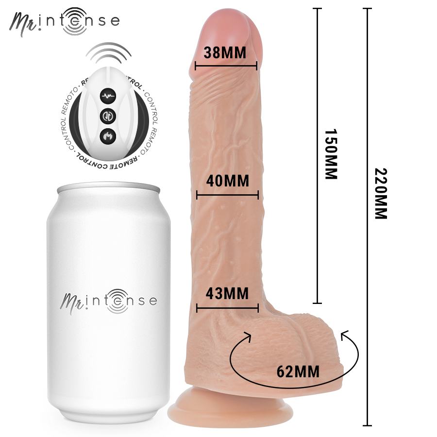Dildo Realistico Vibrante Mr. Intense Baldwin — 22 cm