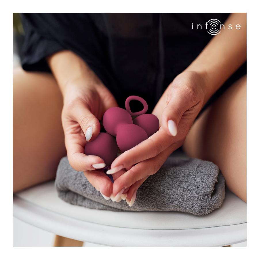 Kit Palline Kegel Intense Charli — 3 Livelli, Bordeaux