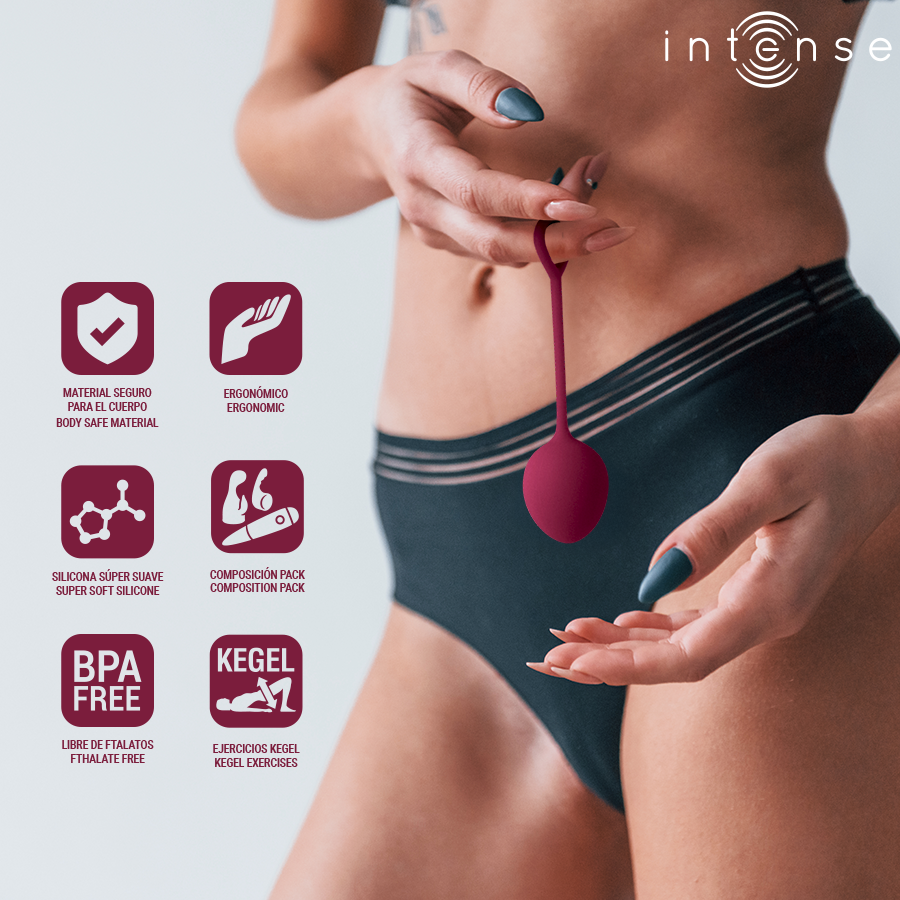 Kit Palline Kegel Intense Charli — 3 Livelli, Bordeaux