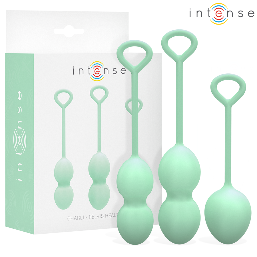 Kit Palline Kegel Intense Charli — 3 Livelli, Verde Chiaro