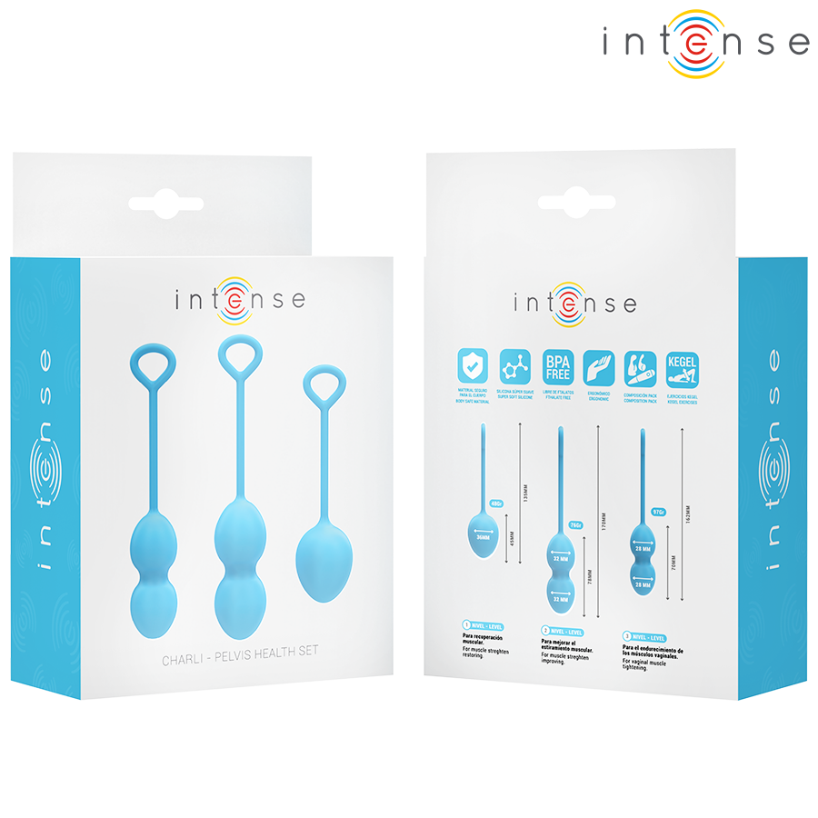 Kit Palline Kegel Intense Charli — Set 3 Livelli, Blu