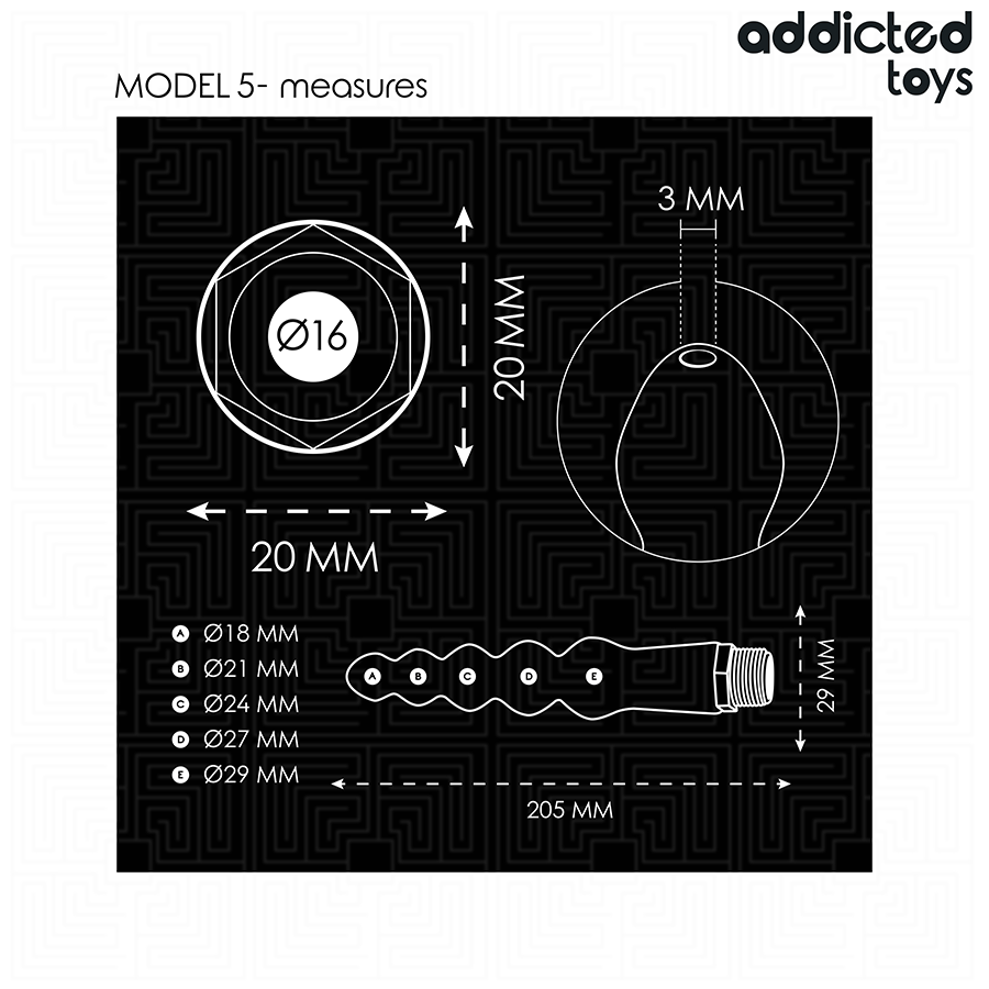Detergente Anale Addicted Toys — Modello 5, Adattatore Universale