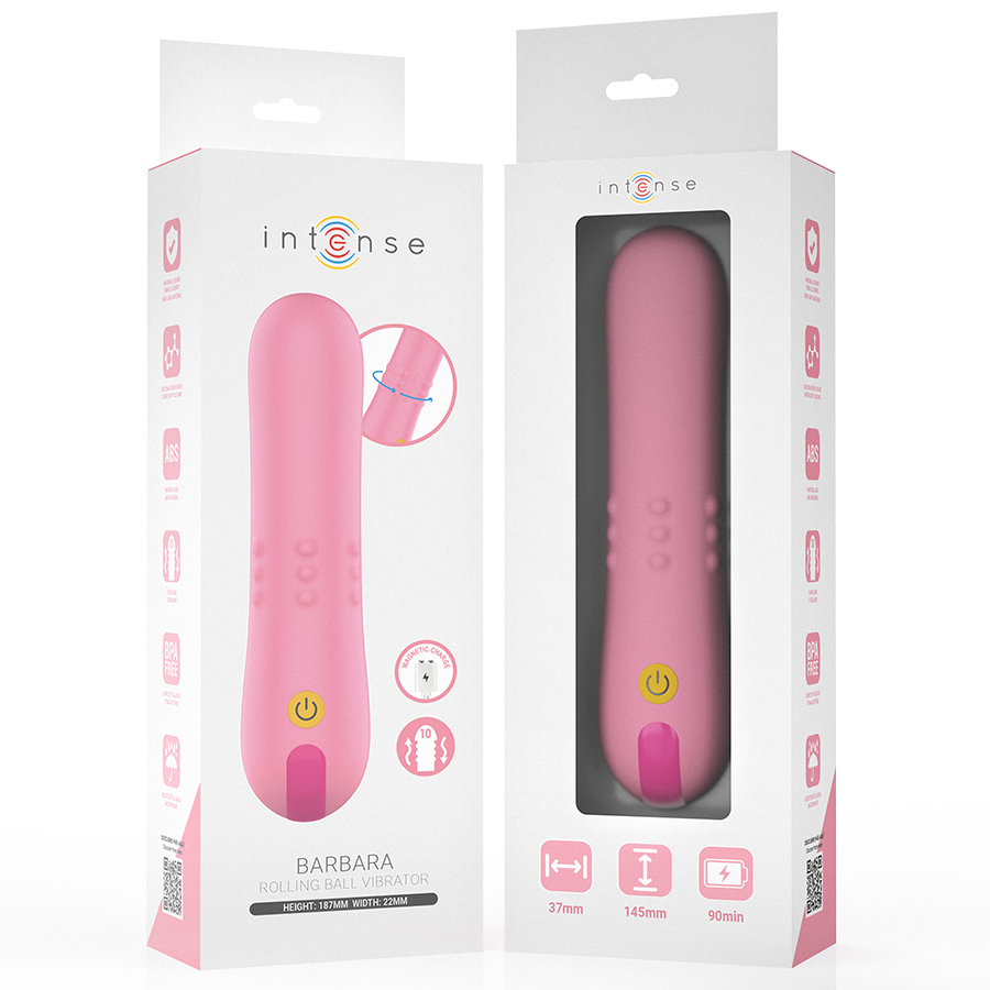 Vibratore con Perle Rotanti Intense Barbara — Doppia Stimolazione
