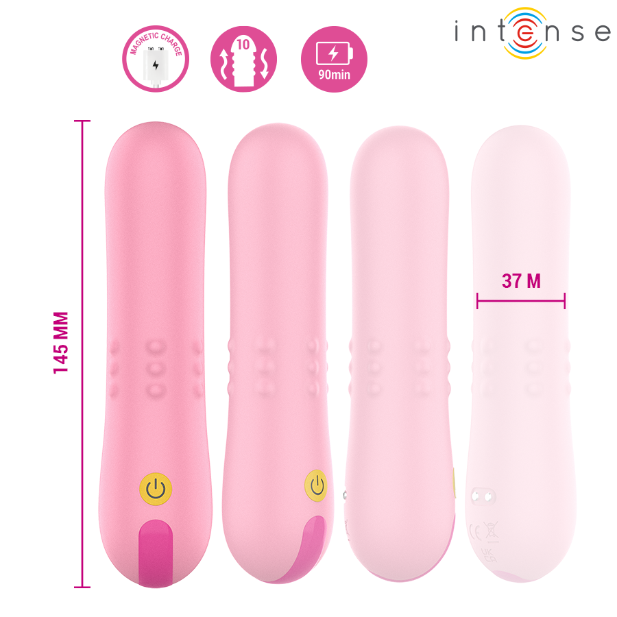 Vibratore con Perle Rotanti Intense Barbara — Doppia Stimolazione