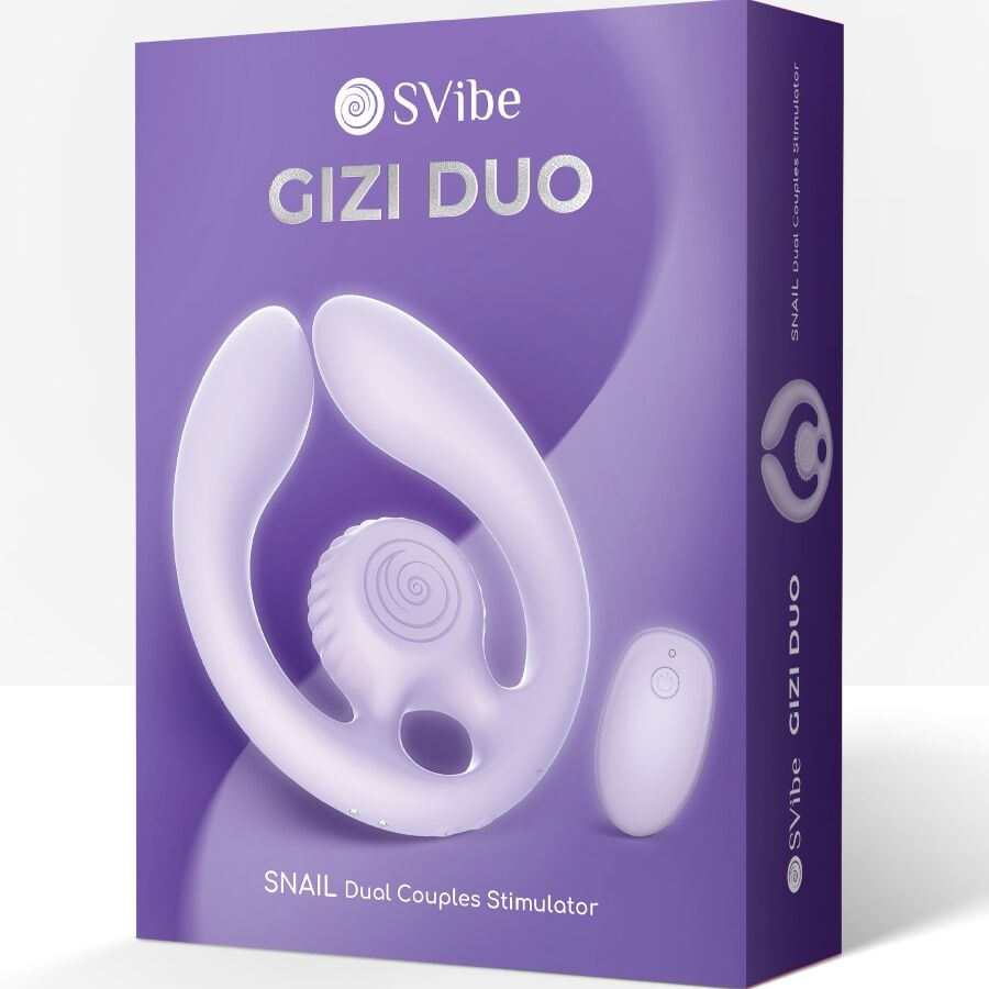 Vibratore di Coppia Snail Vibe Gizi Duo — Telecomando, Lilla
