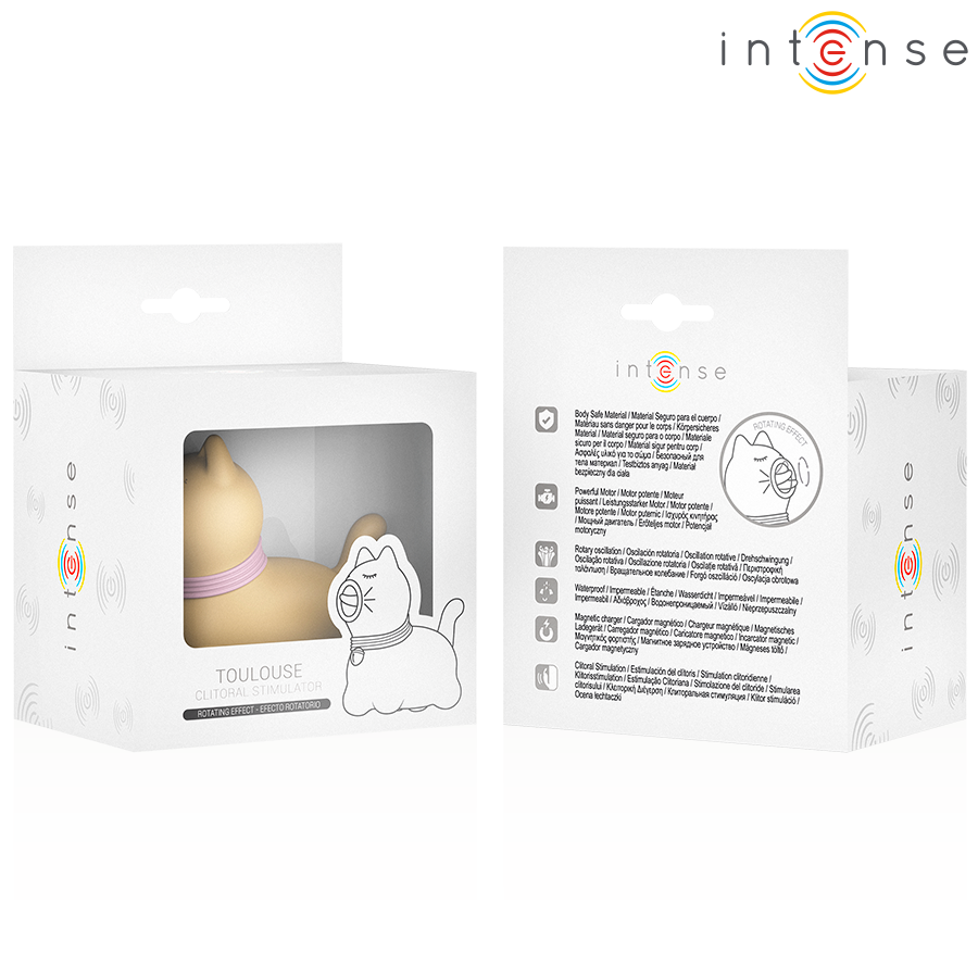 Stimolatore Clitoride con Lingua Rotante Intense Tolosa — Giallo
