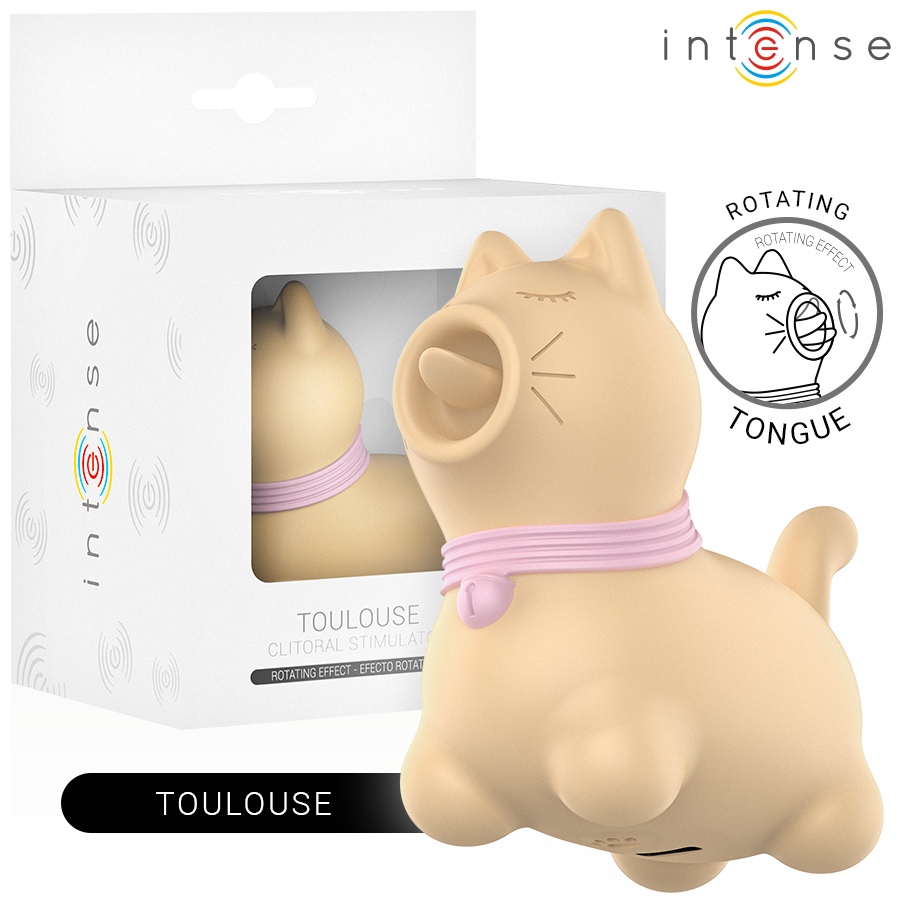 Stimolatore Clitoride con Lingua Rotante Intense Tolosa — Giallo