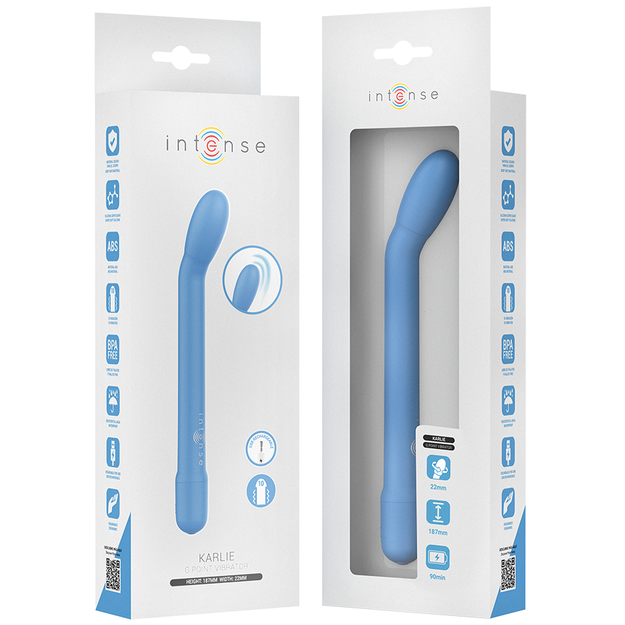 Vibratore Punto G Intense Karlie — Ricaricabile, Blu