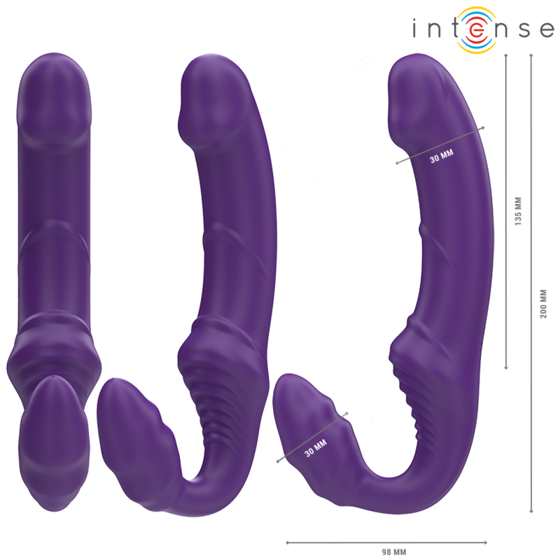 Vibratore Rabbit Intense Jill — Telecomando, Viola, 20 cm