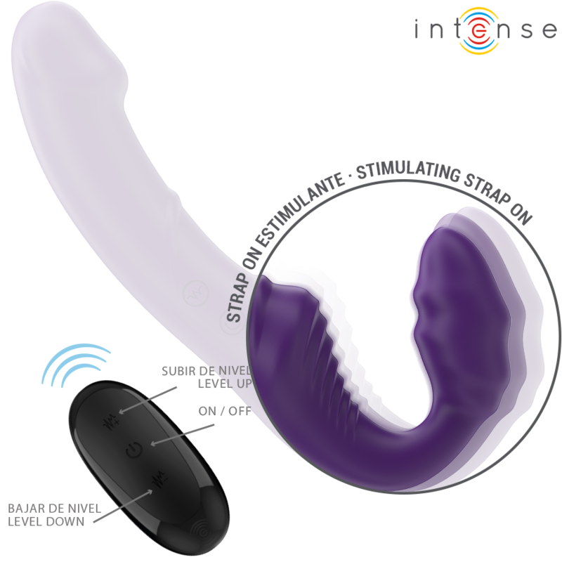 Vibratore Rabbit Intense Jill — Telecomando, Viola, 20 cm