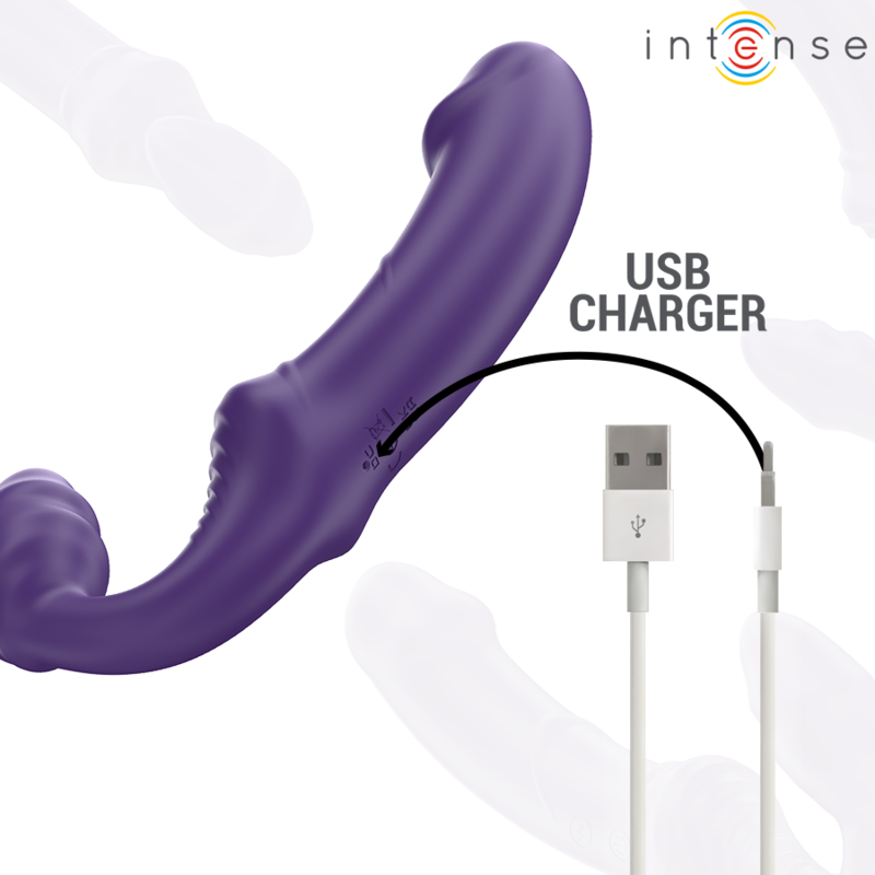 Vibratore Rabbit Intense Jill — Telecomando, Viola, 20 cm