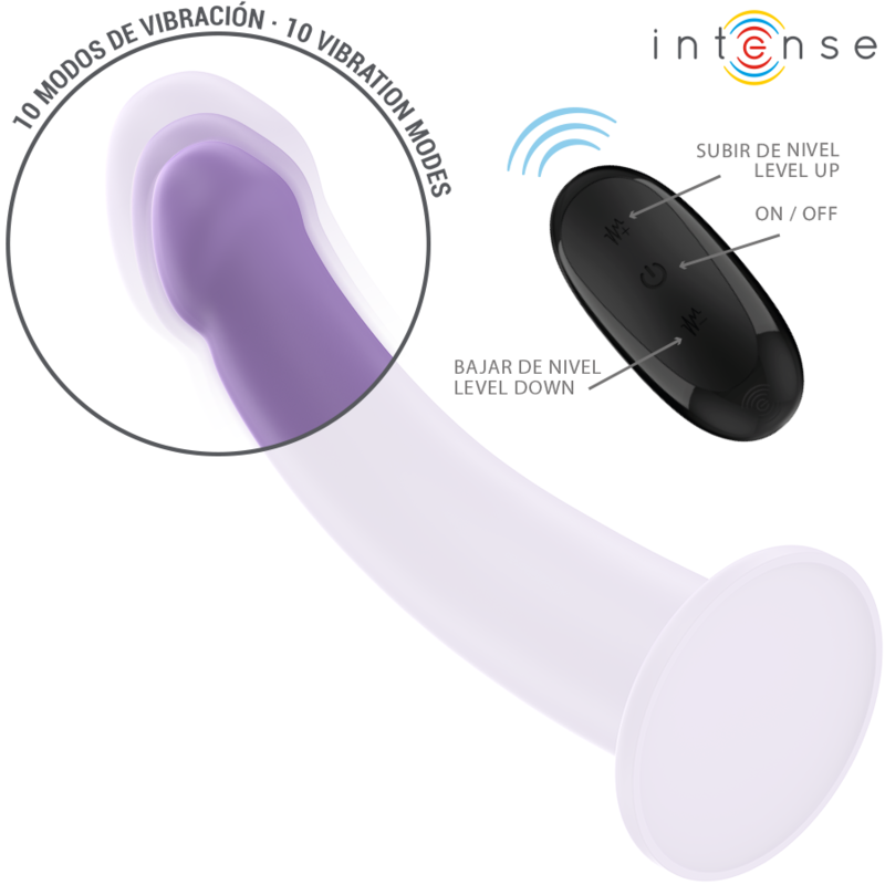 Vibratore con Telecomando Intense Eddie — 17,5 cm, Viola